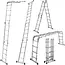 GEKO Veelzijdige aluminium ladder - 4,7m - extra brede sporten - 150kg draagvermogen