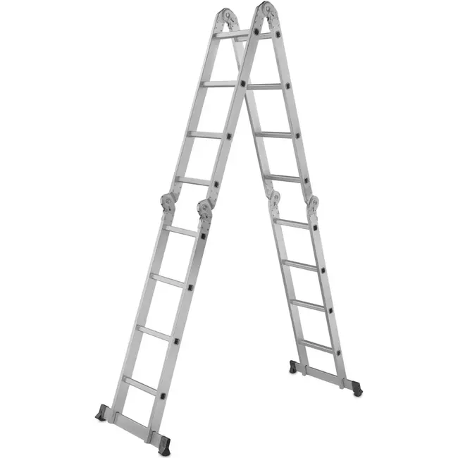 GEKO Veelzijdige aluminium ladder - 4,7m - extra brede sporten - 150kg draagvermogen