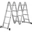 GEKO Veelzijdige aluminium ladder - 4,7m - extra brede sporten - 150kg draagvermogen