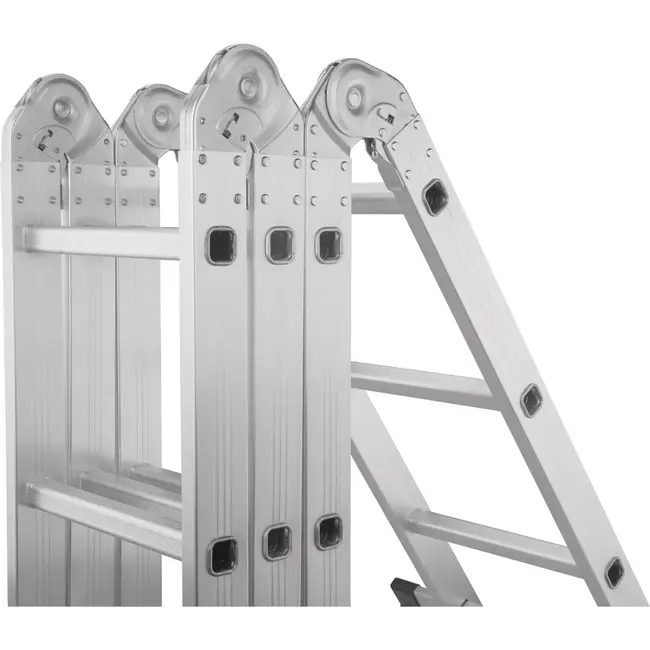 GEKO Veelzijdige aluminium ladder - 4,7m - extra brede sporten - 150kg draagvermogen