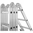 GEKO Veelzijdige aluminium ladder - 4,7m - extra brede sporten - 150kg draagvermogen