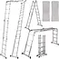 GEKO Multifunctionele ladder - 4,7 meter - Inclusief 2 ijzeren platen - Veilig en veelzijdig gebruik