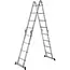 GEKO Multifunctionele ladder - 4,7 meter - Inclusief 2 ijzeren platen - Veilig en veelzijdig gebruik