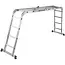 GEKO Multifunctionele ladder - 4,7 meter - Inclusief 2 ijzeren platen - Veilig en veelzijdig gebruik
