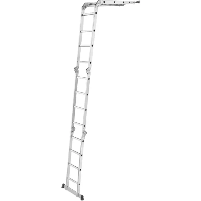 GEKO Multifunctionele ladder - 4,7 meter - Inclusief 2 ijzeren platen - Veilig en veelzijdig gebruik