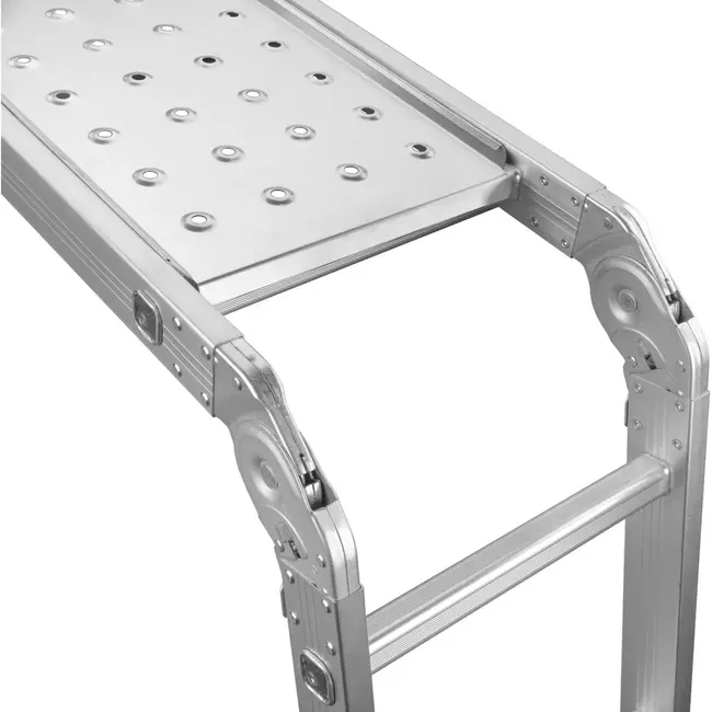 GEKO Multifunctionele ladder - 4,7 meter - Inclusief 2 ijzeren platen - Veilig en veelzijdig gebruik