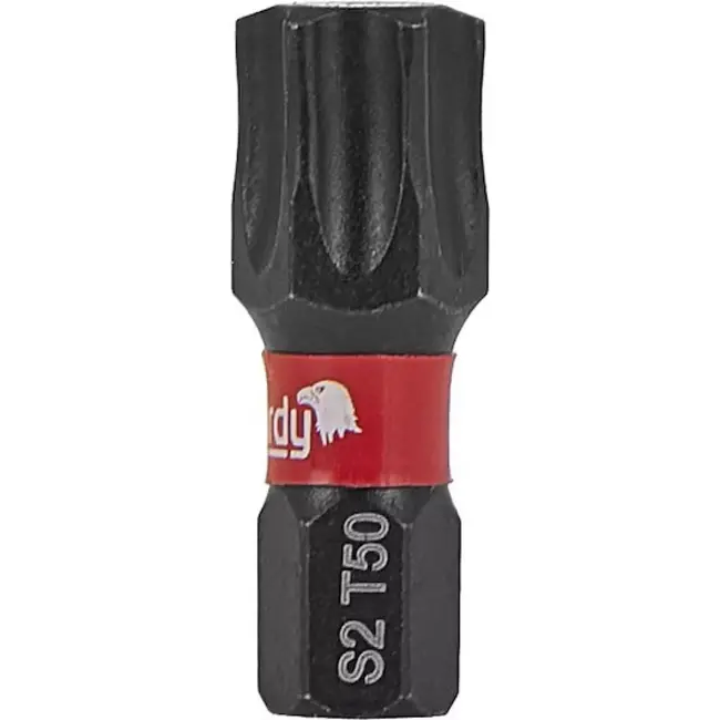 Tvardy Torx Impact Bit T50 - S2 Staal - Magnetisch - 25mm - Set van 10 Stuks