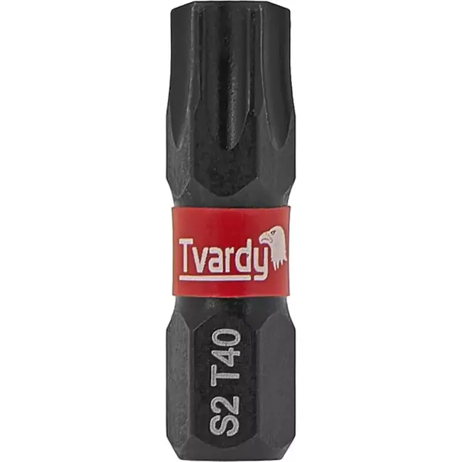 Tvardy Impact bit T40 - 25mm - S2 staal - magnetische tip - set van 2 stuks