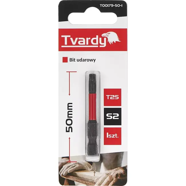 Tvardy Impact bit T25 - 50mm - S2 staal - Magnetische punt - Versterkte constructie