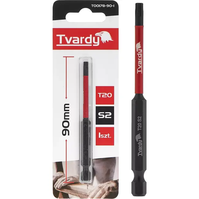 Tvardy Impact bit T20 - 90mm - S2 staal - Magnetische punt - Versterkte constructie