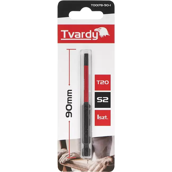 Tvardy Impact bit T20 - 90mm - S2 staal - Magnetische punt - Versterkte constructie