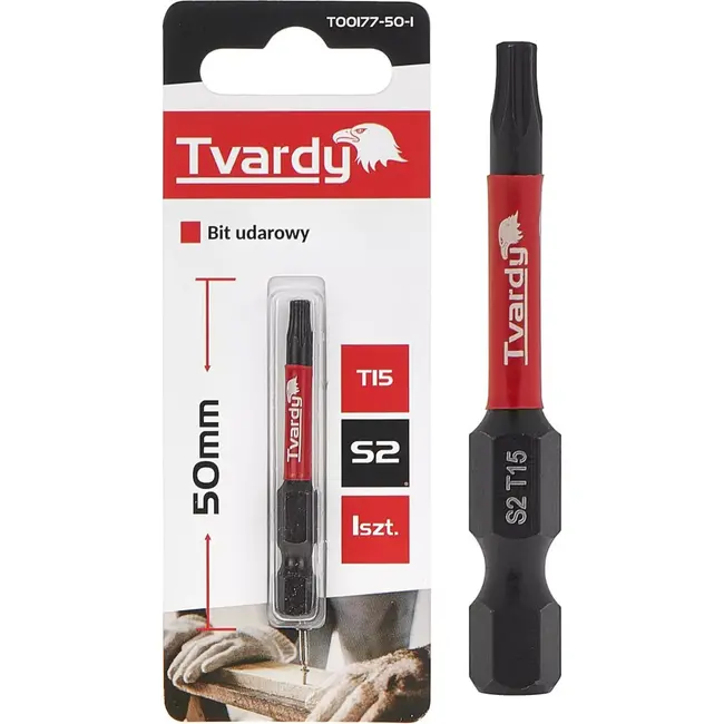 Tvardy Impact bit T15 - S2 staal - 50mm - Magnetische punt - Versterkte constructie