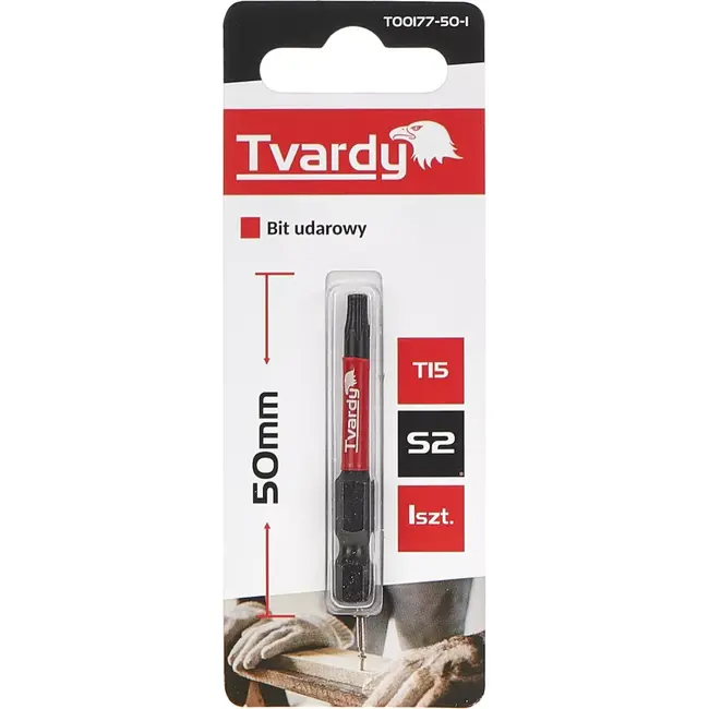 Tvardy Impact bit T15 - S2 staal - 50mm - Magnetische punt - Versterkte constructie