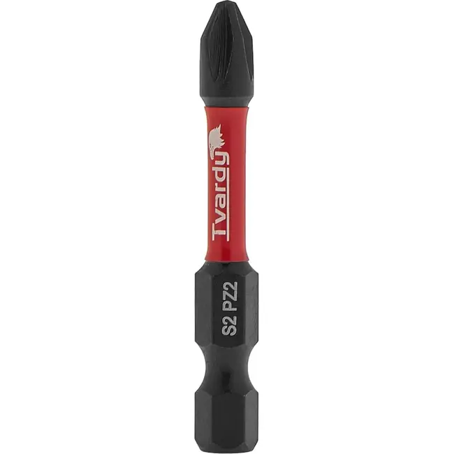 Tvardy Impact bit PZ2 - 50mm - S2 staal - Magnetische punt - Voor impactdrivers