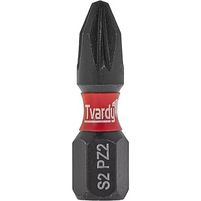 Tvardy Impact bit set - PZ2 25mm - S2 staal - magnetische tip - 10 stuks