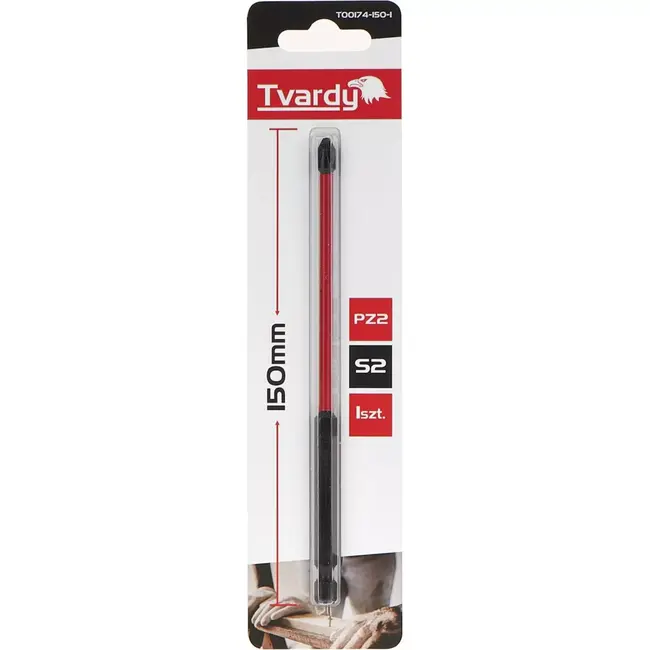 Tvardy Impact bit PZ2 - 150mm - S2 staal - Magnetische punt - Versterkte constructie