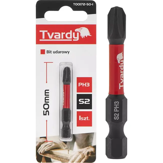 Tvardy Impact bit PH3 - 50mm - S2 staal - Magnetische punt - Versterkte constructie
