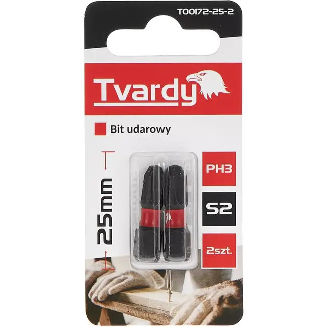 Tvardy Impact bit PH3 - S2 staal - 25mm - set van 2 - magnetische tip