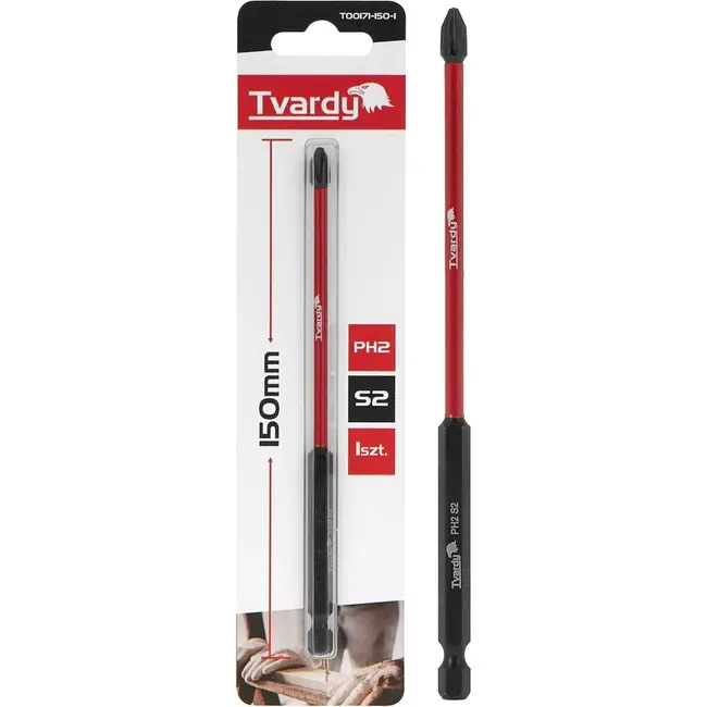 Tvardy Impact bit PH2 - 150mm - S2 staal - Magnetische punt - Versterkte constructie