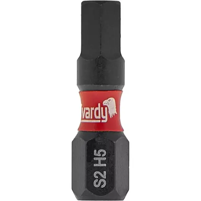 Tvardy Impact bit H5 25mm - S2 staal - Magnetische tip - Set van 2 stuks