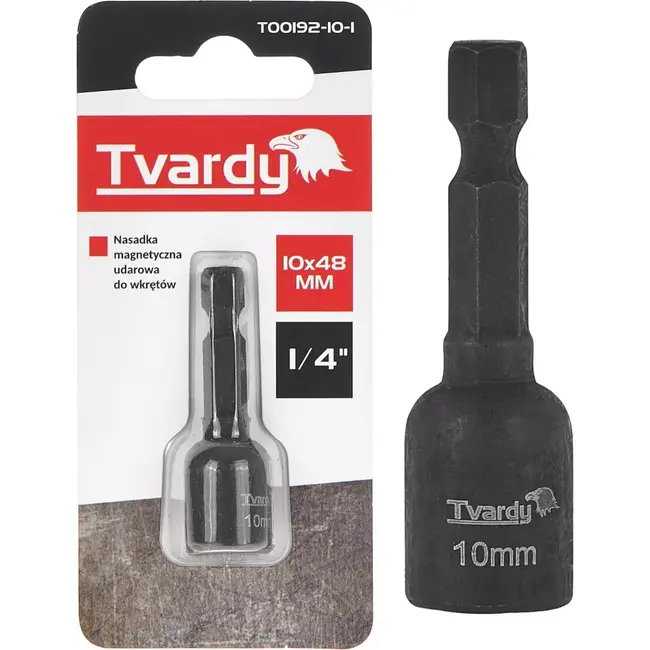 Tvardy Impact magnetische dopschroevendraaier 10mm - Sterke grip - Duurzaam ontwerp - 48mm lengte