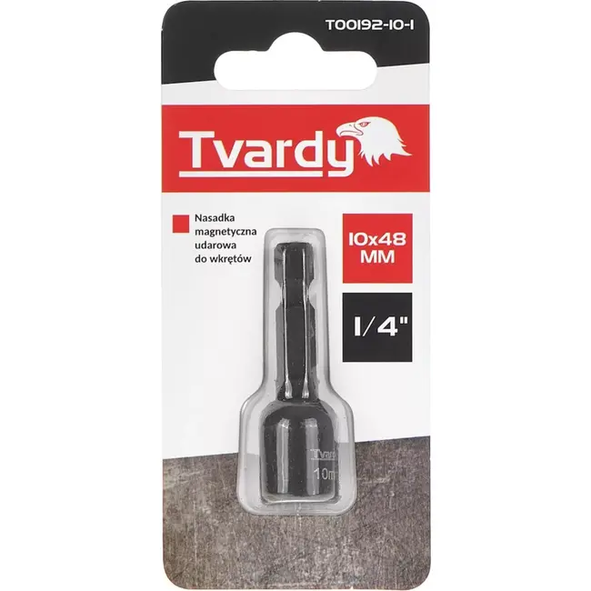 Tvardy Impact magnetische dopschroevendraaier 10mm - Sterke grip - Duurzaam ontwerp - 48mm lengte