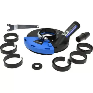 GEKO 180mm stofkap voor slijpmachines - verstelbare diepte - verbeterde zichtbaarheid - lichtgewicht ontwerp