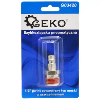 GEKO Snelkoppeling met uitwendige schroefdraad 1/2" - robuust en betrouwbaar