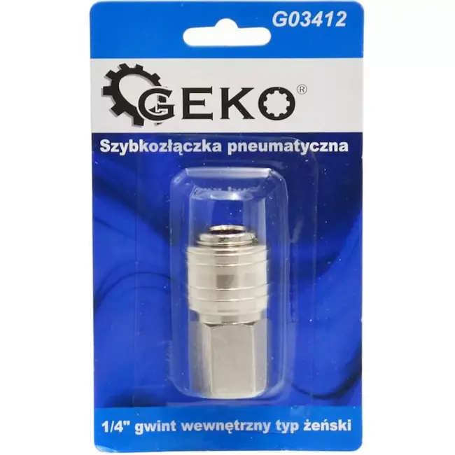 GEKO Snelkoppeling - Vrouwelijke binnendraad - 6,35 mm - Messing - Corrosiebestendig