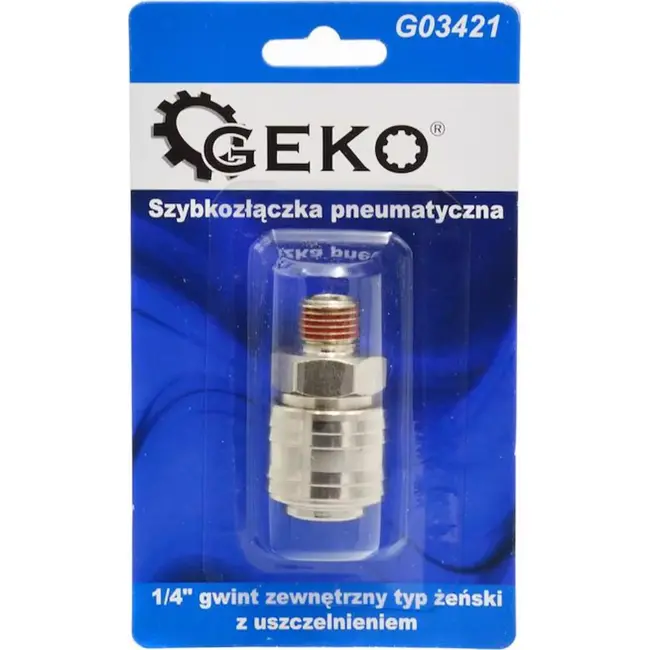 GEKO Snelle koppeling vrouwelijk met 1/4" buitendraad - Duurzaam en corrosiebestendig