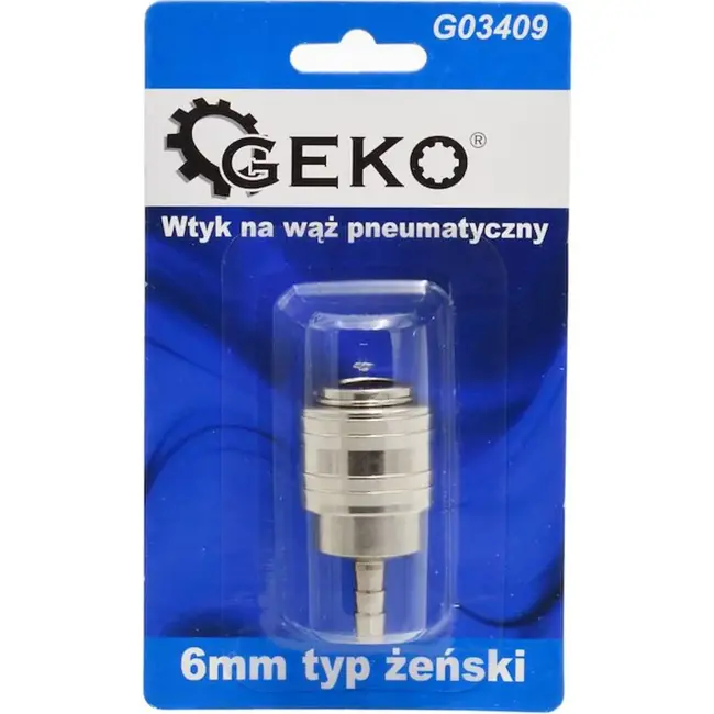 GEKO Snelkoppeling - 6mm Verbinding - Pneumatische Toepassingen - Duurzaam Materiaal