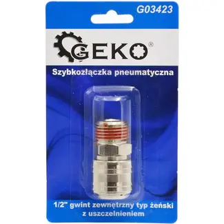 GEKO Hydraulische snelkoppeling - Vrouwelijke draad - 1/2" - Duurzaam en corrosiebestendig