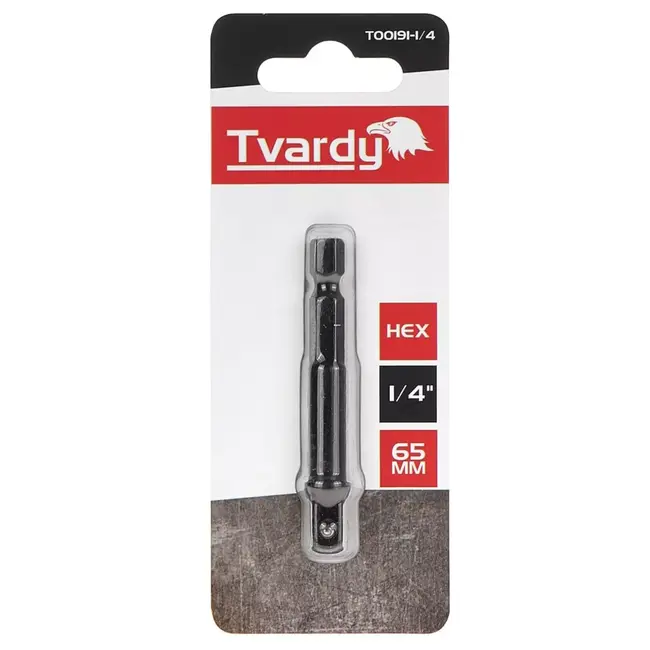 Tvardy Impact adapter - 65mm lengte - Hex schacht - Slagvast - Voor moeilijk bereikbare plekken