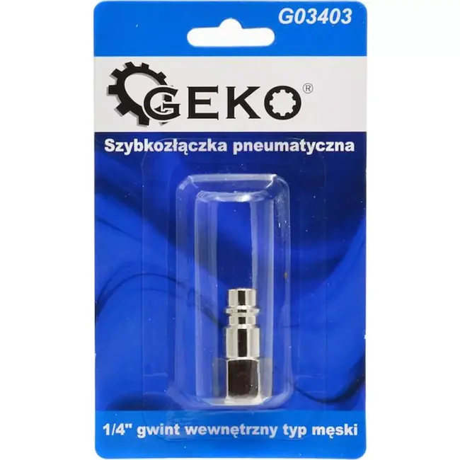 GEKO Mannelijke plug met interne draad - 1/4" - Voor lekvrije afdichting - Geschikt voor diverse vloeistoffen