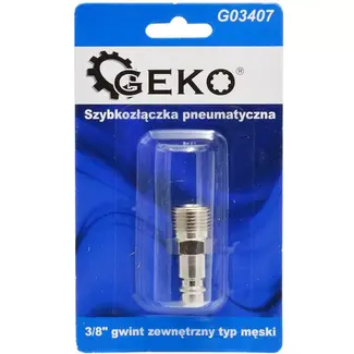 GEKO Mannelijke plug met externe schroefdraad - 3/8 inch - Messing - Corrosiebestendig
