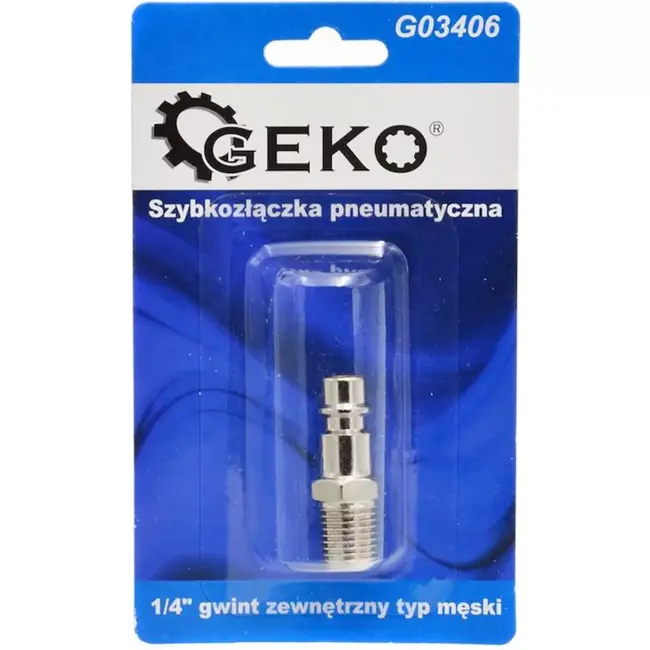 GEKO Male plug - 1/4 inch buitendraad - roestvrij staal - drukreiniging