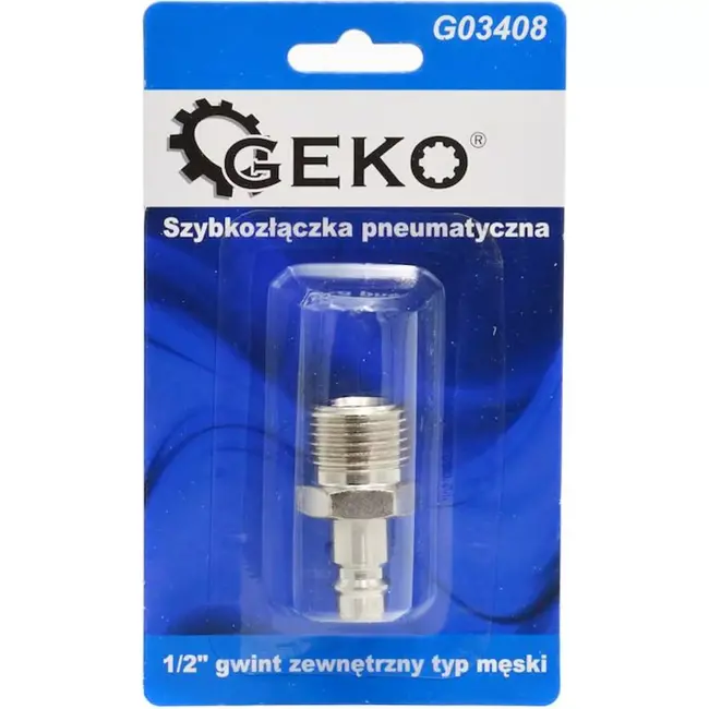 GEKO Male plug - 1/2 inch - Externe schroefdraad - Voor water- en luchtleidingen
