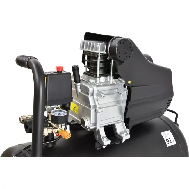 Heidmann Compacte oliecompressor - 50L tank - 8 bar druk - 2.8 kW motor - Geschikt voor thuis en licht industrieel gebruik