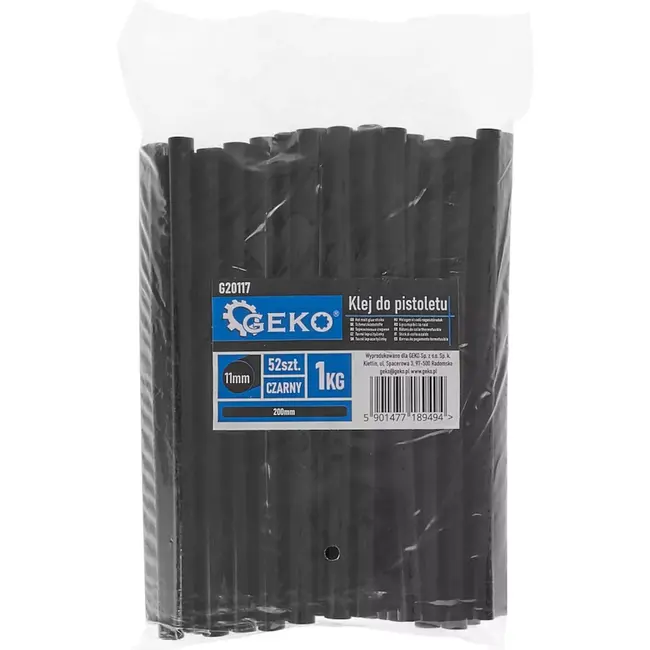 GEKO Lijmpatronen - 11mm x 200mm - Zwart - 52 stuks - Voor veelzijdig gebruik