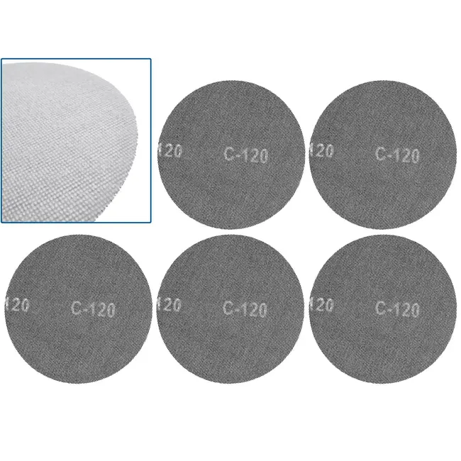 GEKO Schuurgaas 225mm - P120 Korrel - Velcro Bevestiging - Set van 5