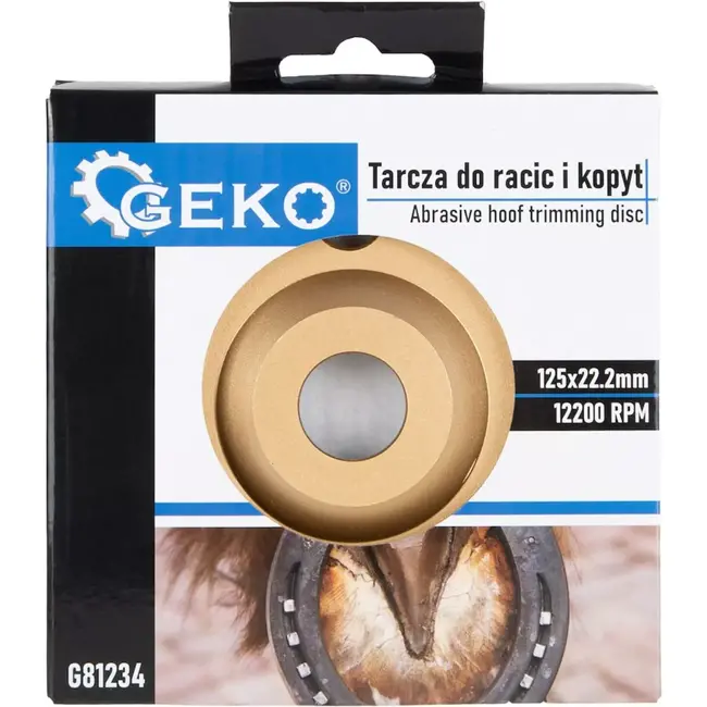 GEKO Hoeftrimschijf 125 mm - Medium korrel - Ergonomisch ontwerp - Ventilatiegaten - Dierveilig