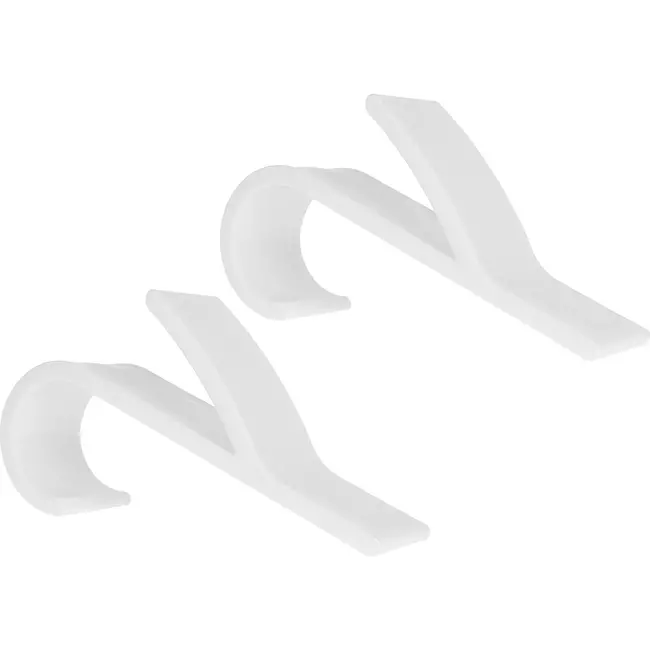 GEKO Set van 2 witte radiatorhaken - Ruimtebesparend - Duurzaam kunststof - Eenvoudige installatie