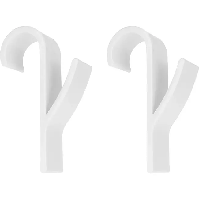 GEKO Set van 2 witte radiatorhaken - Ruimtebesparend - Duurzaam kunststof - Eenvoudige installatie