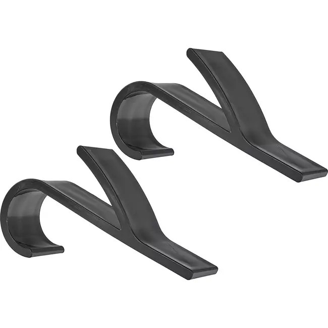 GEKO Set van 2 zwarte badkamerhaken - Minimalistisch design - Geschikt voor radiatoren