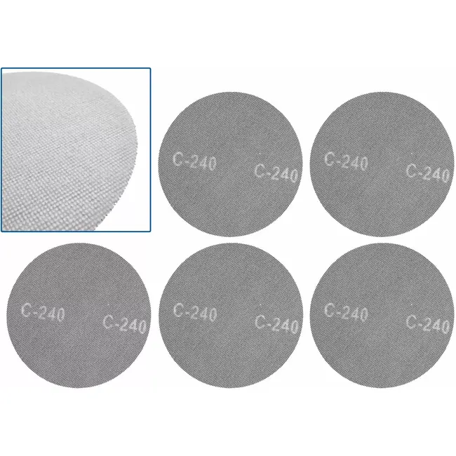 GEKO Klittenband schuurgaas 225mm P240 - Set van 5 - Voor droog schuren - Lange levensduur