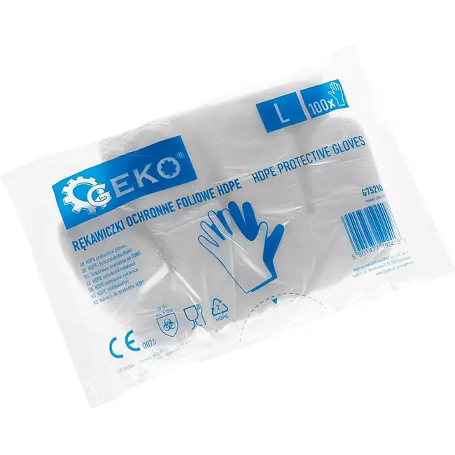 GEKO Beschermende HDPE handschoenen - 100 stuks - Lichtgewicht en hygiënisch - Eenvoudig aan en uit te trekken