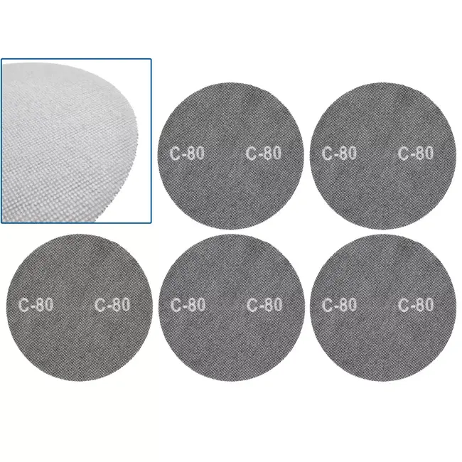 GEKO Klittenband schuurgaas 225 mm P80 - Set van 5 stuks - Efficiënt voor gipspleister