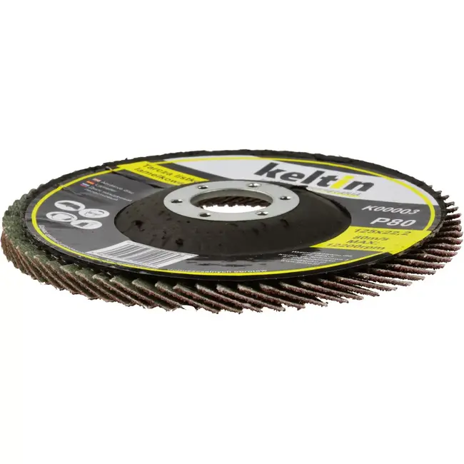 Keltin Flap disc set - 125 mm - P80 korrel - 10 stuks - Voor staal en RVS