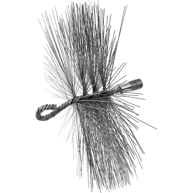 GEKO Ronde schoorsteenborstel - 200 mm - Duurzaam staal - M12 schroefdraad