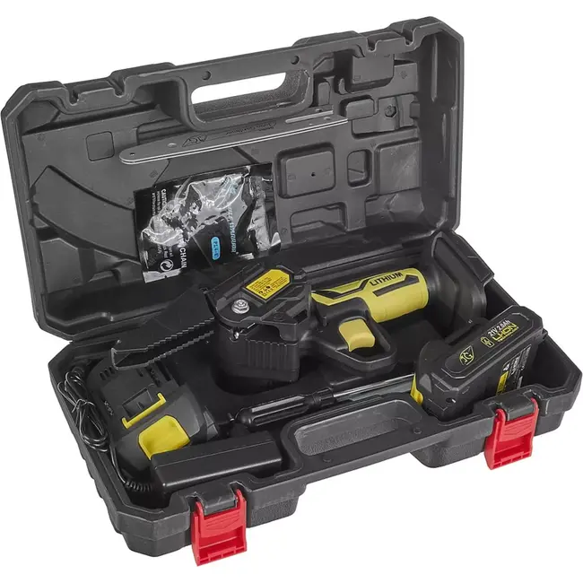 John Gardener Draadloze kettingzaag - 21V - Compact en krachtig - Inclusief 2 batterijen - Geschikt voor snoeien